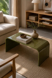 Handmade Ceramic Tile Coffee Table, Modern Minimalist Living Room Furniture