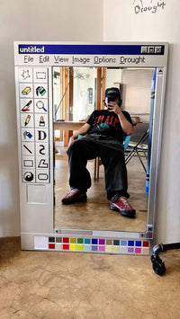 MS Paint Mirror – Retro Windows Inspired Wall Decor | Nostalgic Pixel Art Gift for Designers