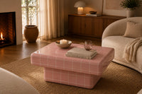 Pearl White Ceramic Tile Coffee Table | Japandi Modern Living Room Furniture