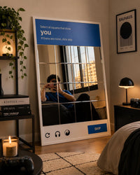 CAPTCHA Mirror – Are You a Robot? Funny Geek Wall Decor