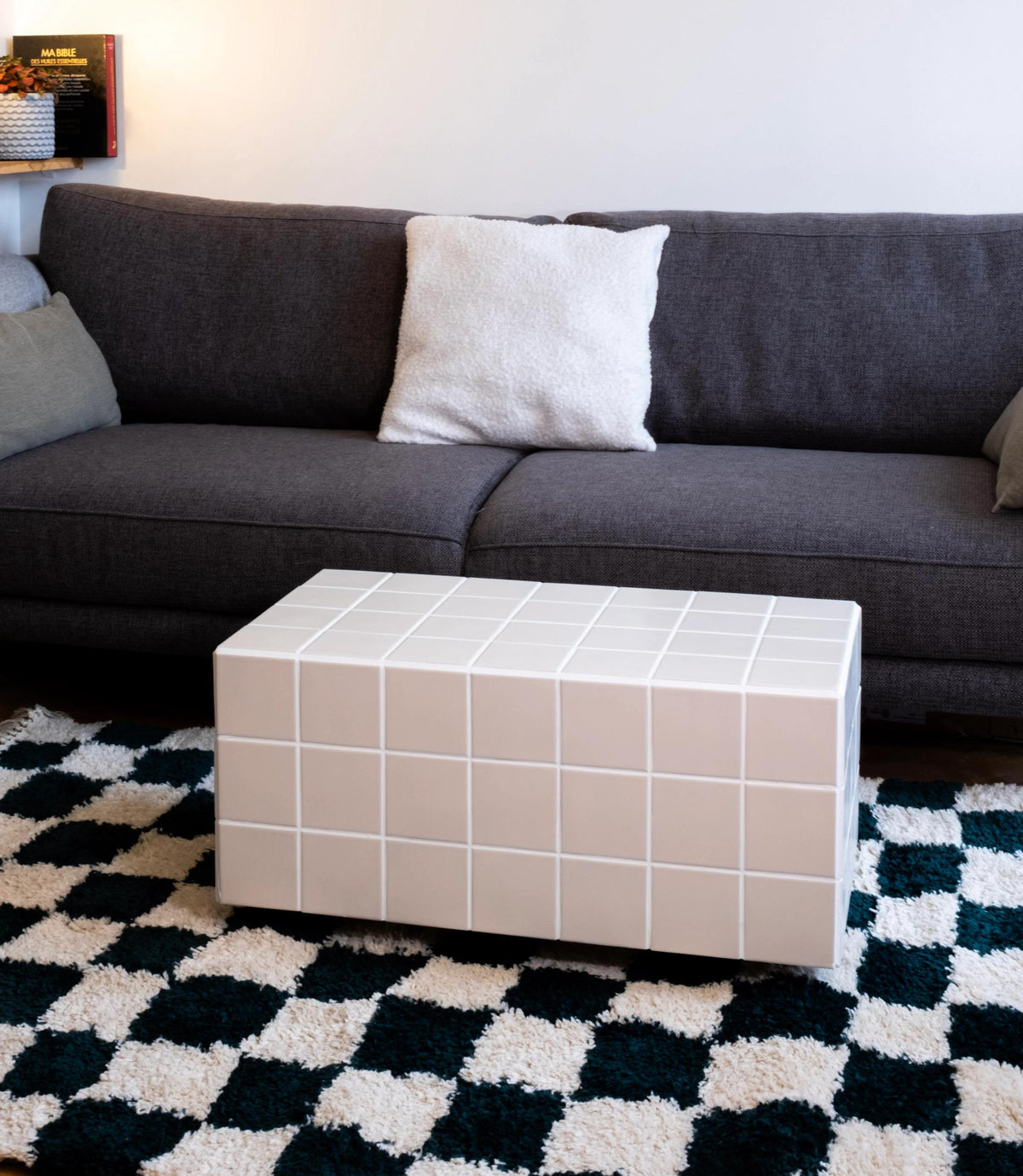 Handmade Ceramic Tile Coffee Table, Modern Minimalist Living Room Furniture