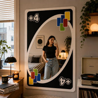 UNO Reverse Card Mirror – Choose Your Color | Gaming Room Wall Art, Funny Gamer Gift