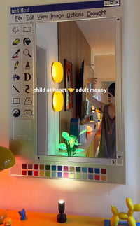 MS Paint Mirror – Retro Windows Inspired Wall Decor | Nostalgic Pixel Art Gift for Designers