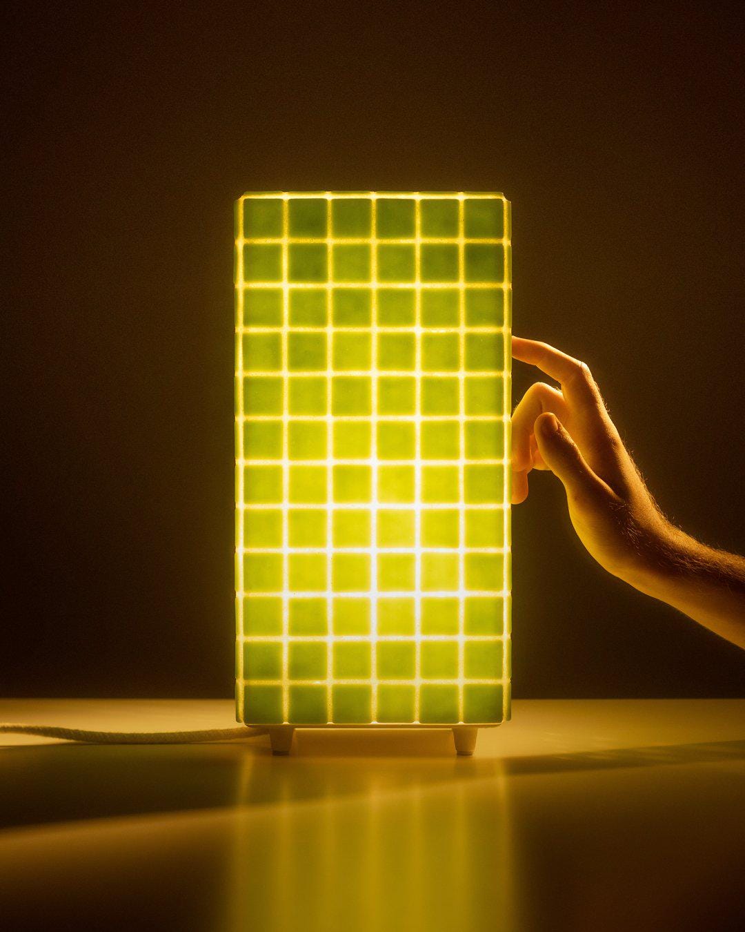 Handmade Mosaic Table Lamp, Cozy Bedroom Light,Modern Home Decor
