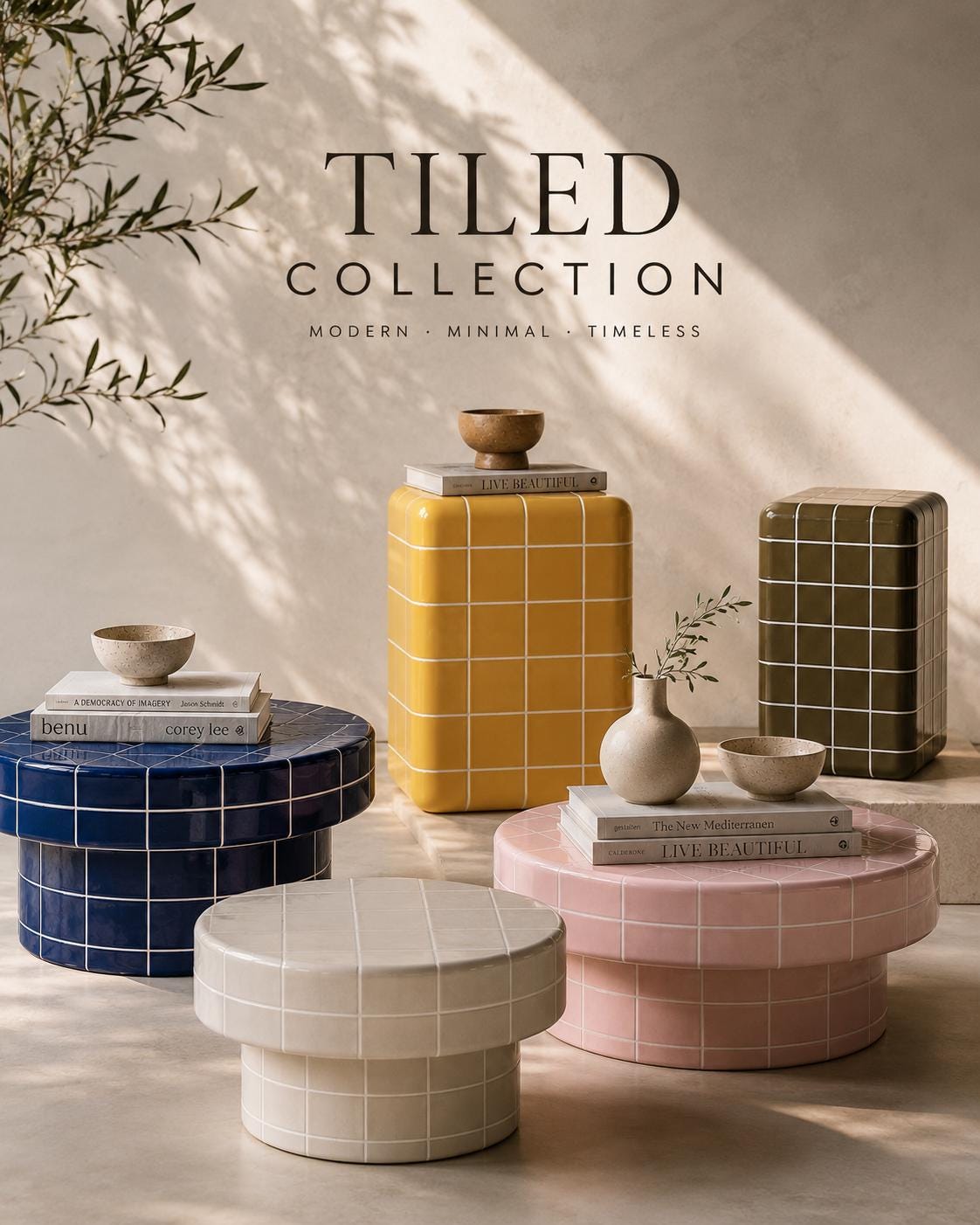 Tile Round Coffee Table
