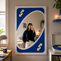 UNO Reverse Card Mirror – Choose Your Color | Gaming Room Wall Art, Funny Gamer Gift