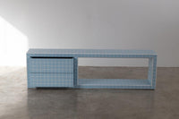 Handcrafted Mosaic Tile Side Table, Pedestal Accent Furniture, Home Decor