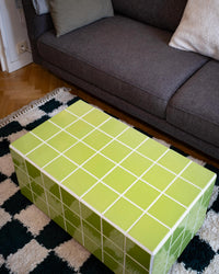 Handmade Ceramic Tile Coffee Table, Modern Minimalist Living Room Furniture