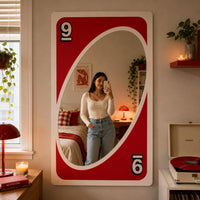 UNO Reverse Card Mirror – Choose Your Color | Gaming Room Wall Art, Funny Gamer Gift