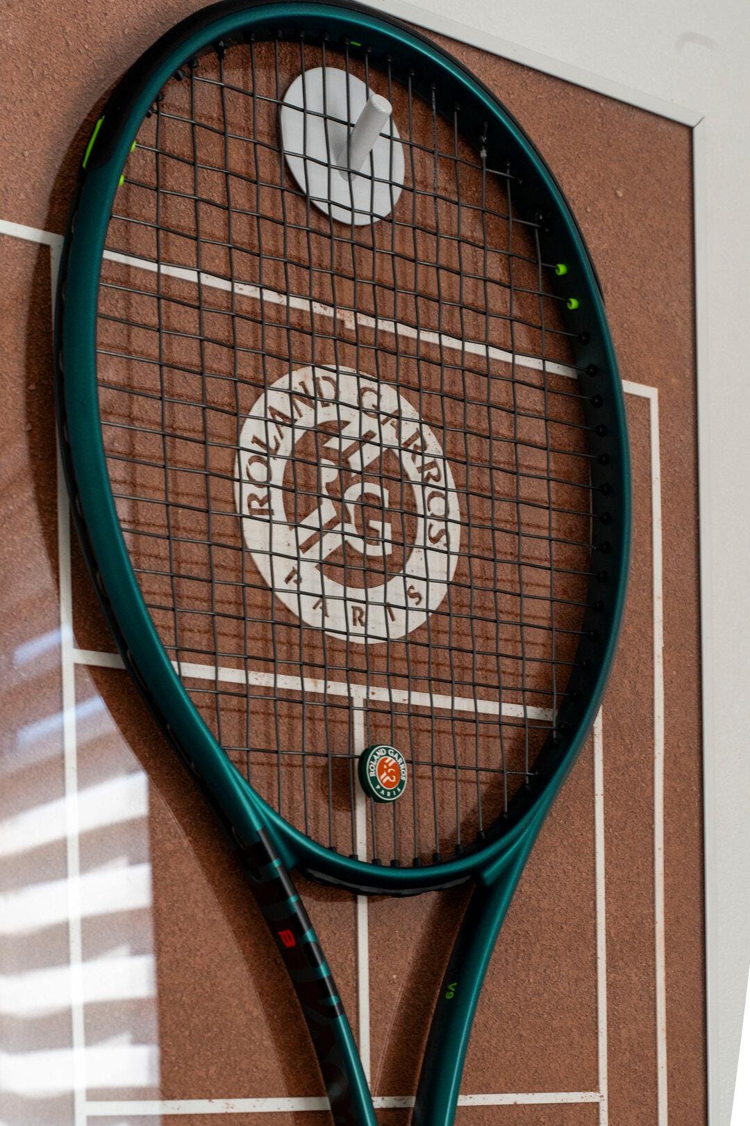 Personalized US Open Tennis Racket Display Frame | Custom Wall Art Holder