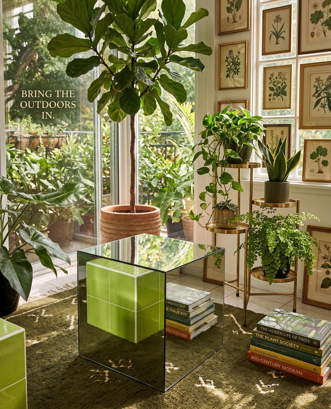 Verspiegelter Beistelltisch, Moderne Akzenteinrichtung, Reflektierender Endtisch, Handgefertigte Dekoration lifestyle
