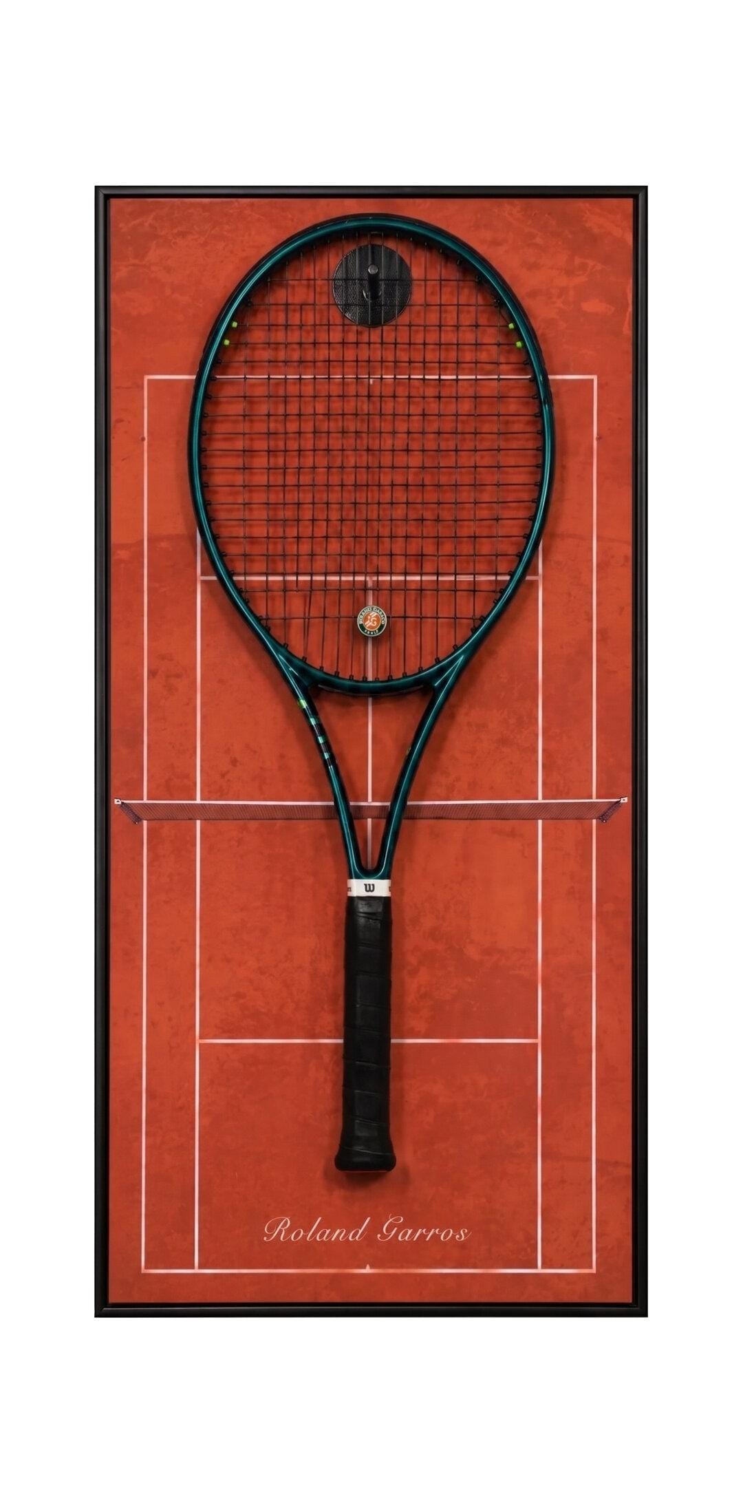 Personalized US Open Tennis Racket Display Frame | Custom Wall Art Holder