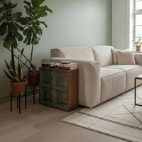 Glass Block Side Table, Illuminated End Table