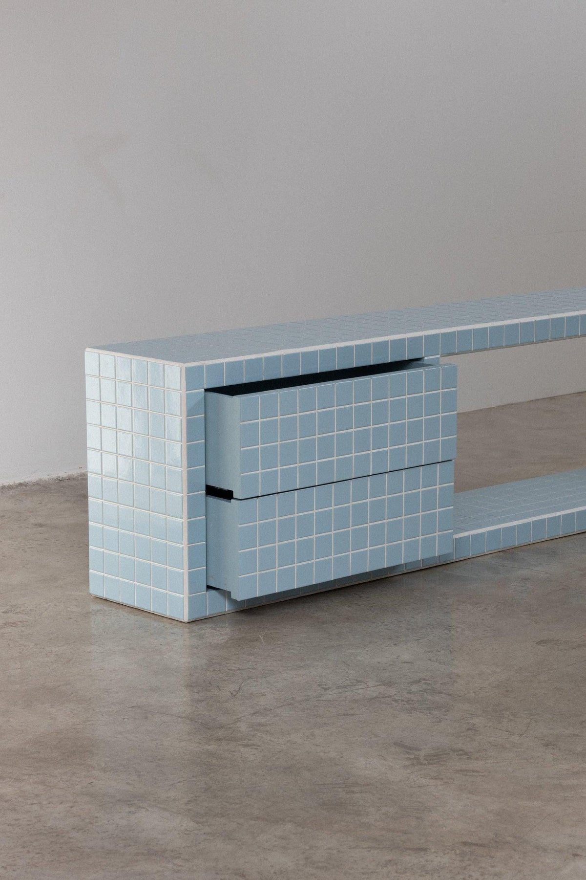 Handcrafted Mosaic Tile Side Table, Pedestal Accent Furniture, Home Decor
