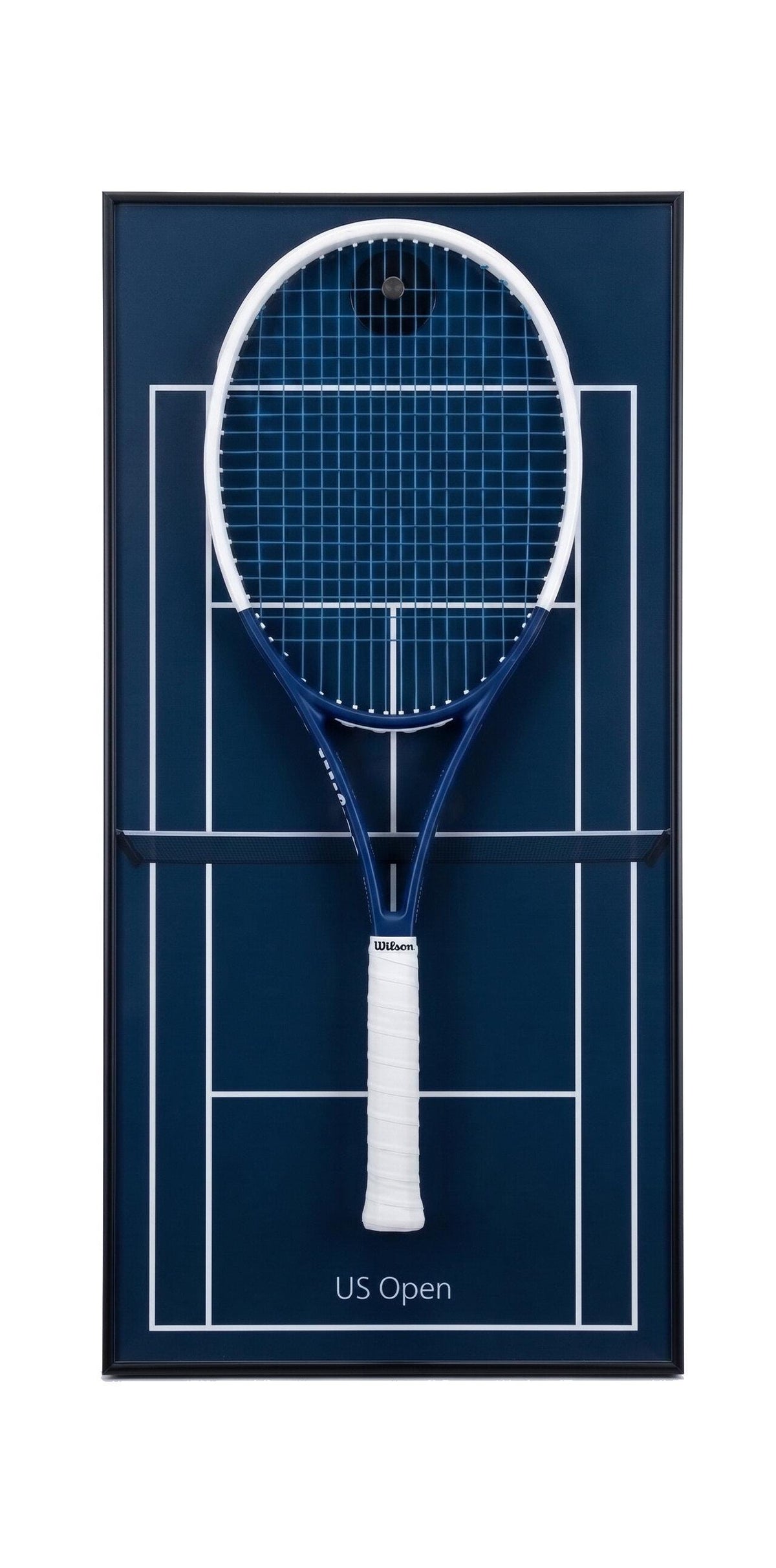 Personalized US Open Tennis Racket Display Frame | Custom Wall Art Holder