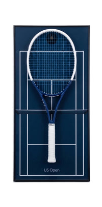 Personalized US Open Tennis Racket Display Frame | Custom Wall Art Holder