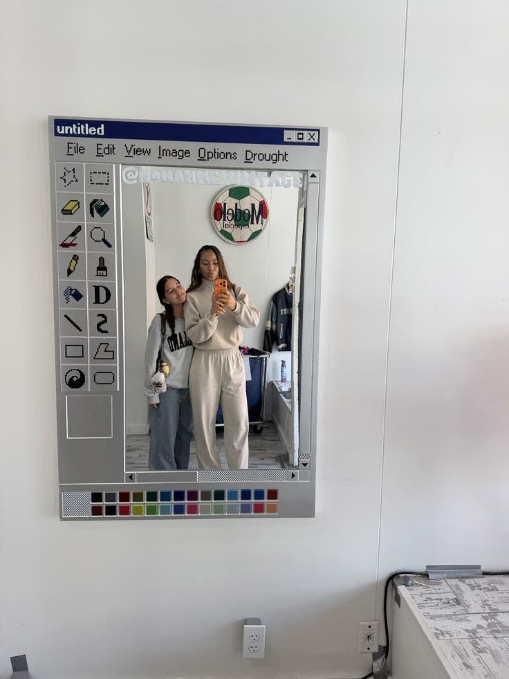 MS Paint Mirror – Retro Windows Inspired Wall Decor | Nostalgic Pixel Art Gift for Designers